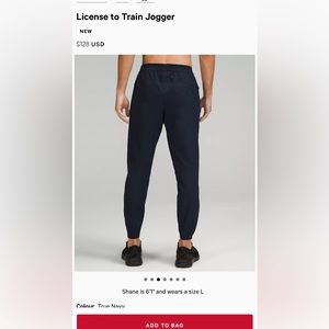 Lululemon - men’s - Medium - license to train jogger
